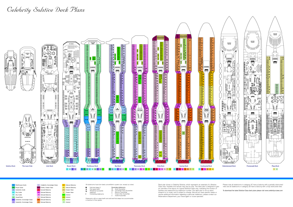 Celebrity Sosltice Deck Plans