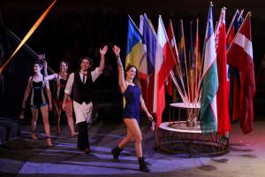 Four american circus performers compete in Riga, Latvia